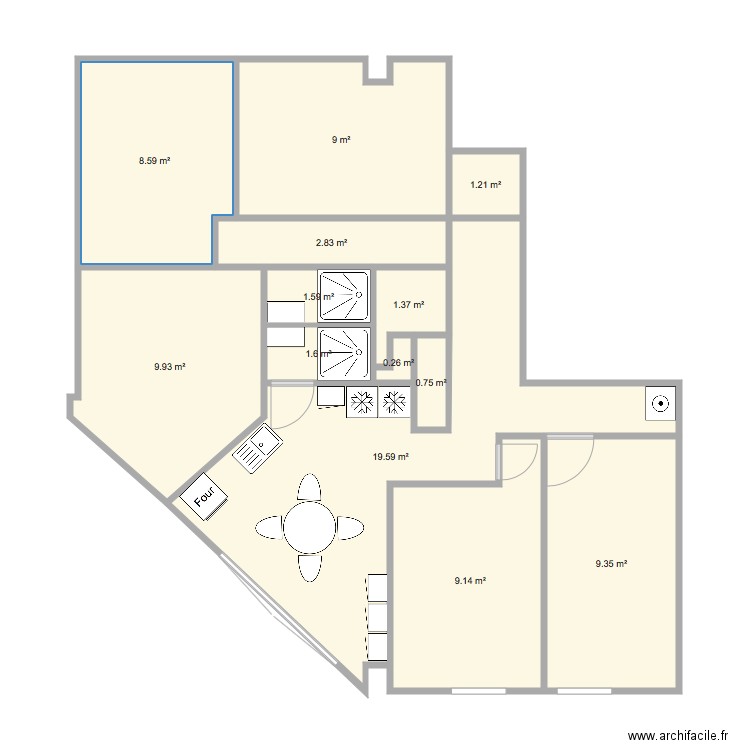 Evry 3 5Ch V1. Plan de 0 pièce et 0 m2