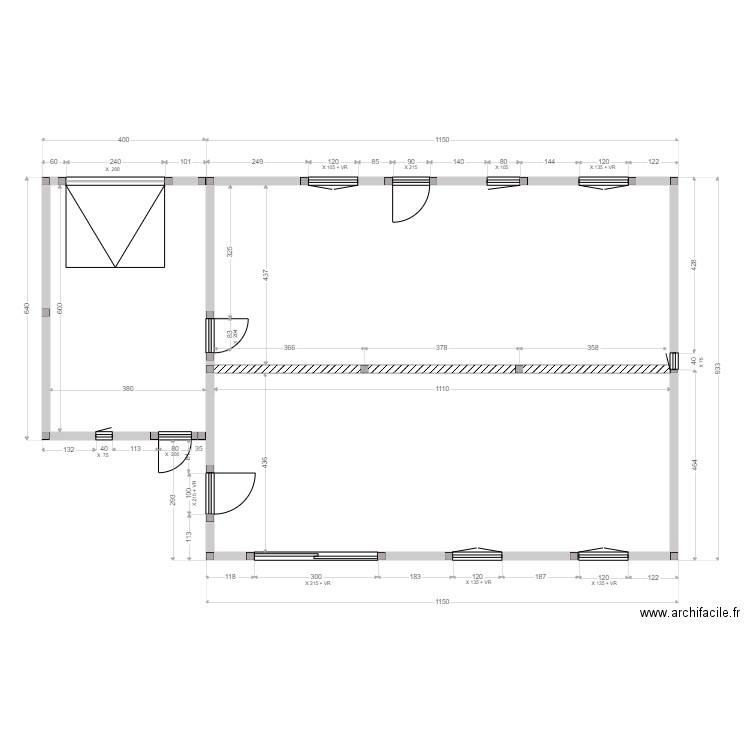 CARTA VS. Plan de 2 pièces et 120 m2