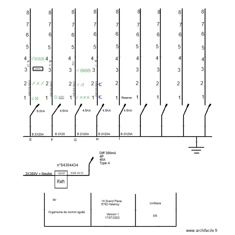 unifilaire2 DORIAN. Plan de 0 pièce et 0 m2