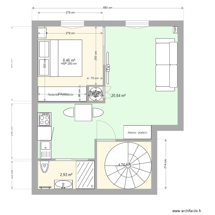 2 et 3eme bis. Plan de 0 pièce et 0 m2