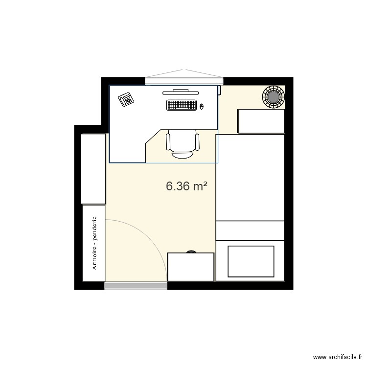 chambre. Plan de 0 pièce et 0 m2