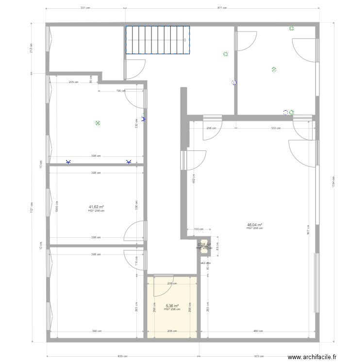 atelier. Plan de 6 pièces et 137 m2