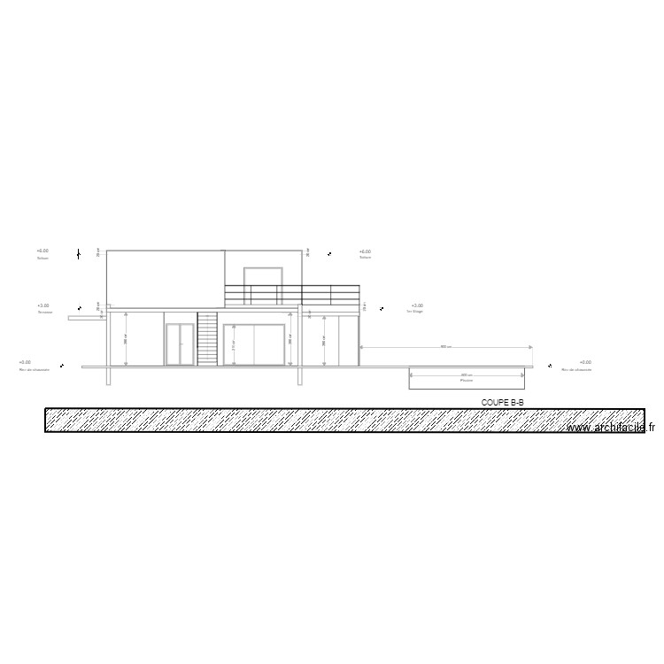 plan de coupe BB. Plan de 0 pièce et 0 m2