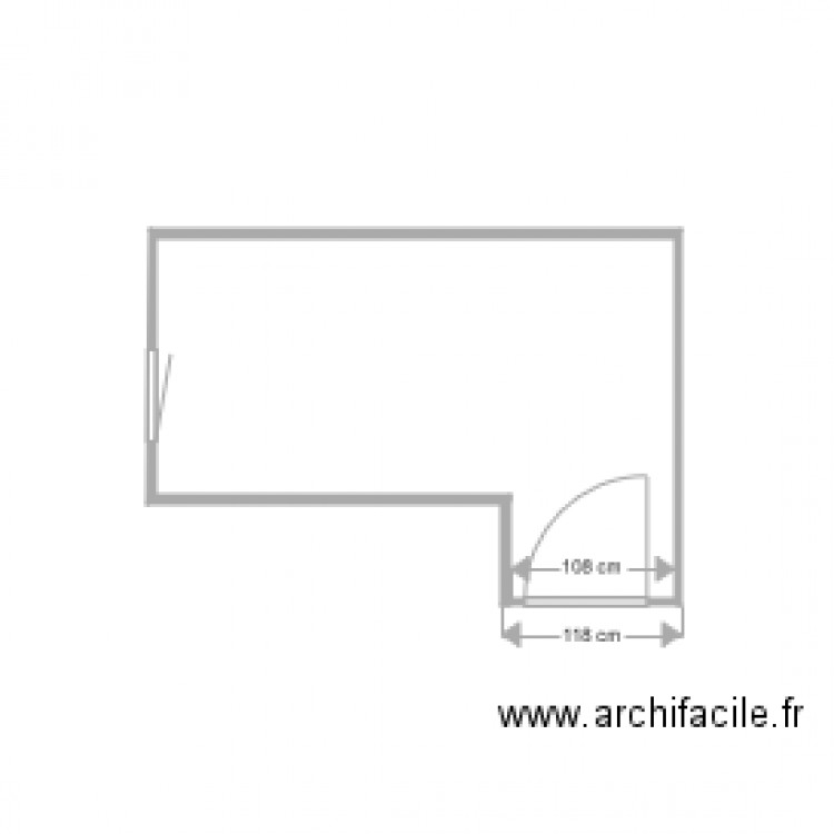 SALLE DE BAINS RDG VIDE. Plan de 0 pièce et 0 m2