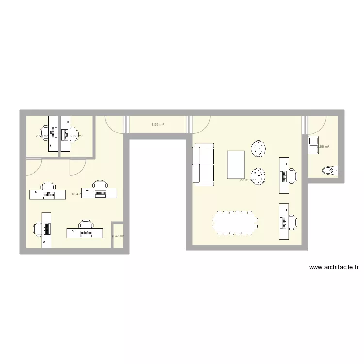 Bureau Pizay. Plan de Bureau Pizay. Plan de