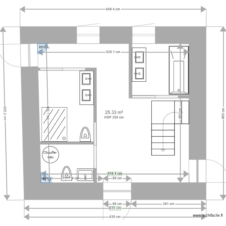 création sdb. Plan de 0 pièce et 0 m2