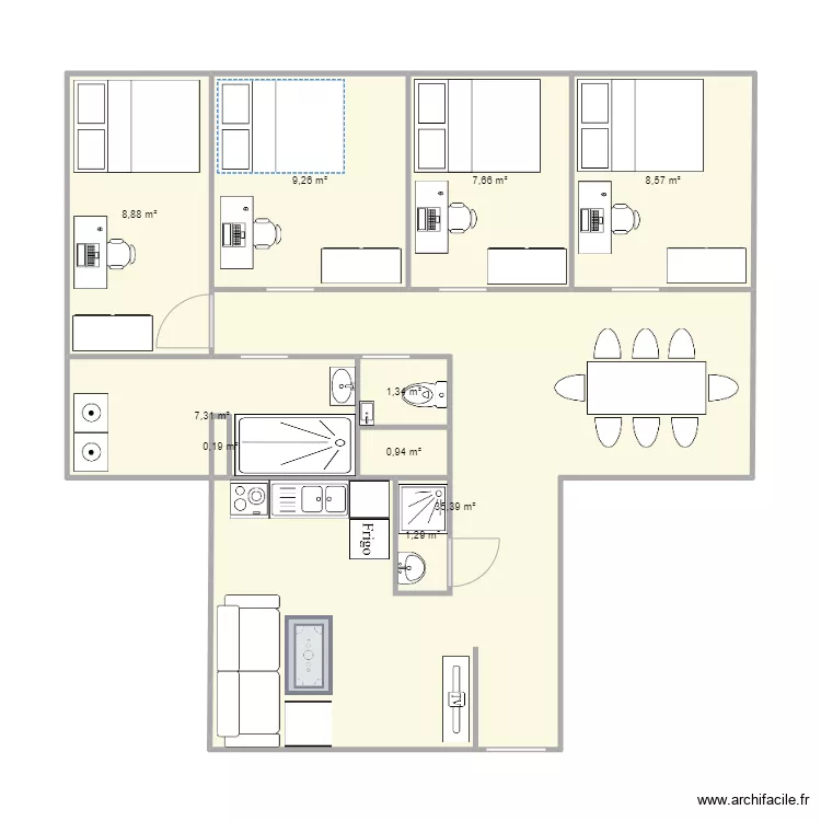 Ghali Cergy. Plan de 