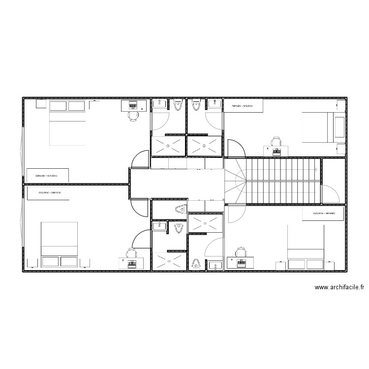 ChaussEE alsemburg DUPLEX. Plan de 11 pièces et 102 m2