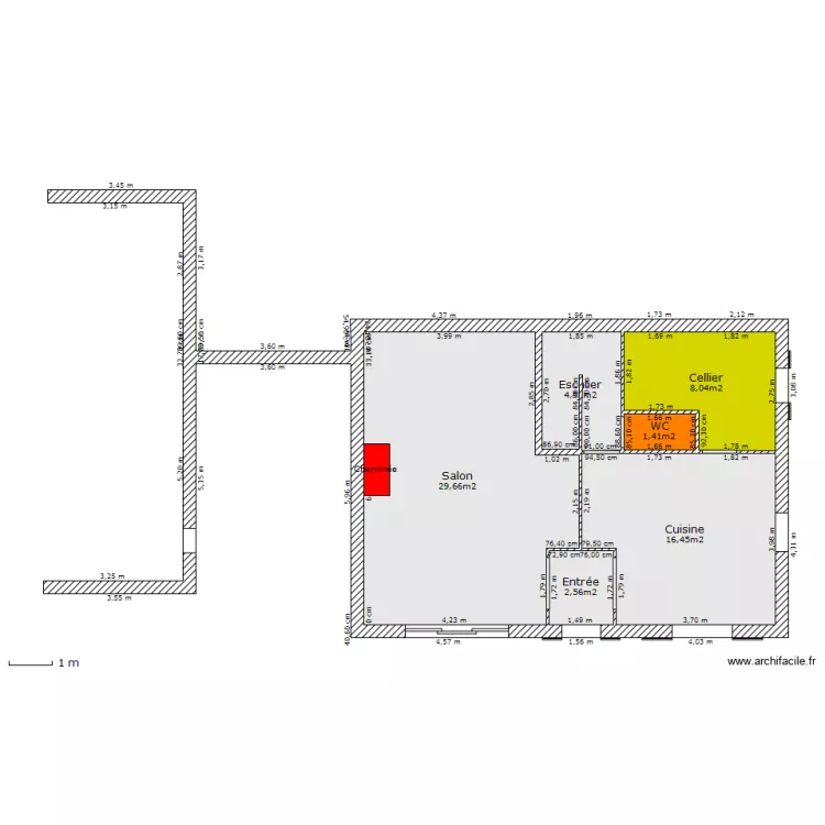 maison-rdc-2 1m. Plan de 