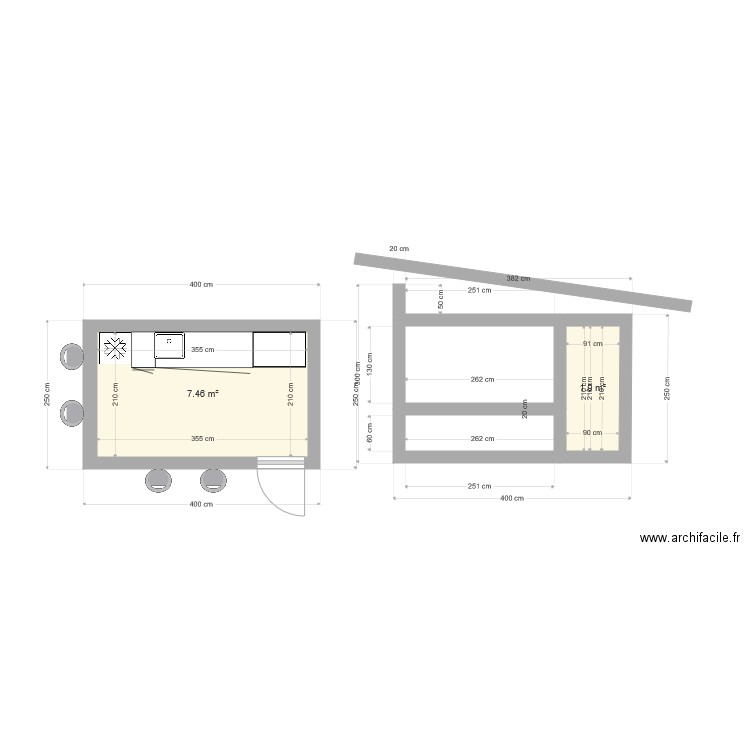 cabanon. Plan de 0 pièce et 0 m2