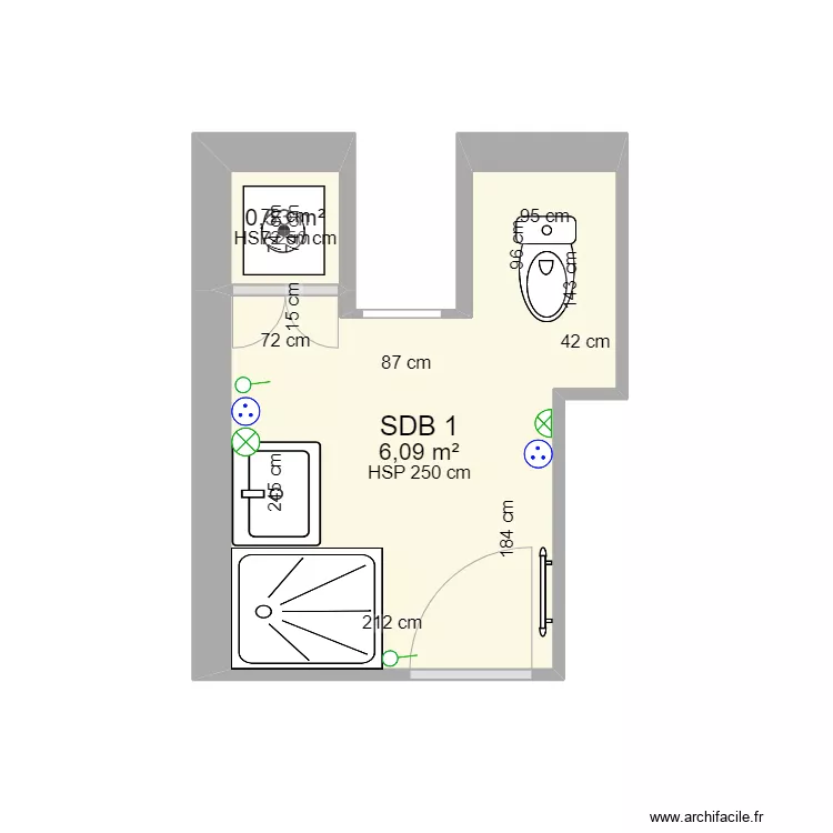 Houlgate Plan - SDB Maison. Plan de 