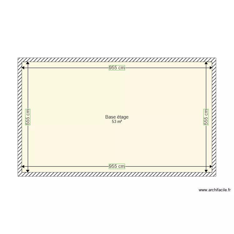 Base &eacute;tage. Plan de 