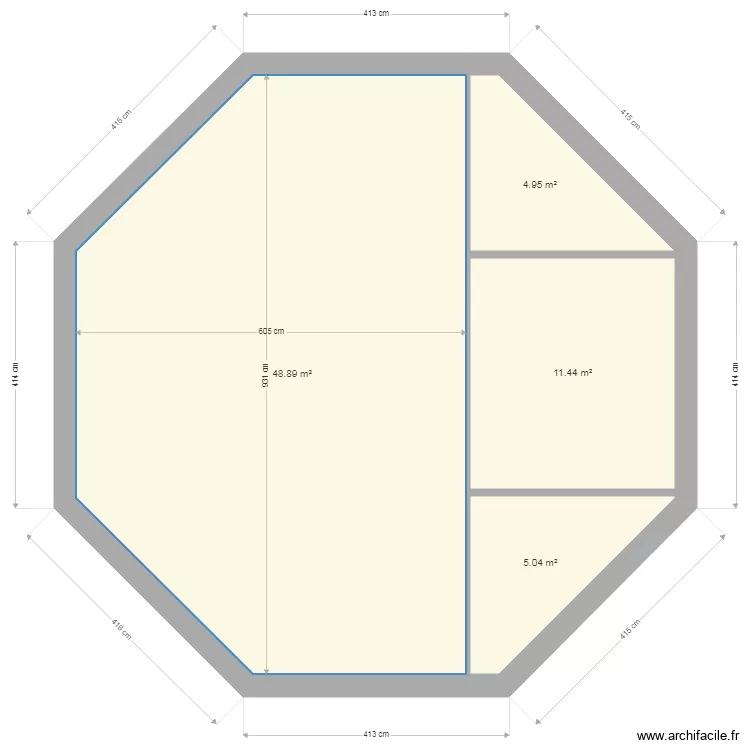 nouveau plan octogane. Plan de 