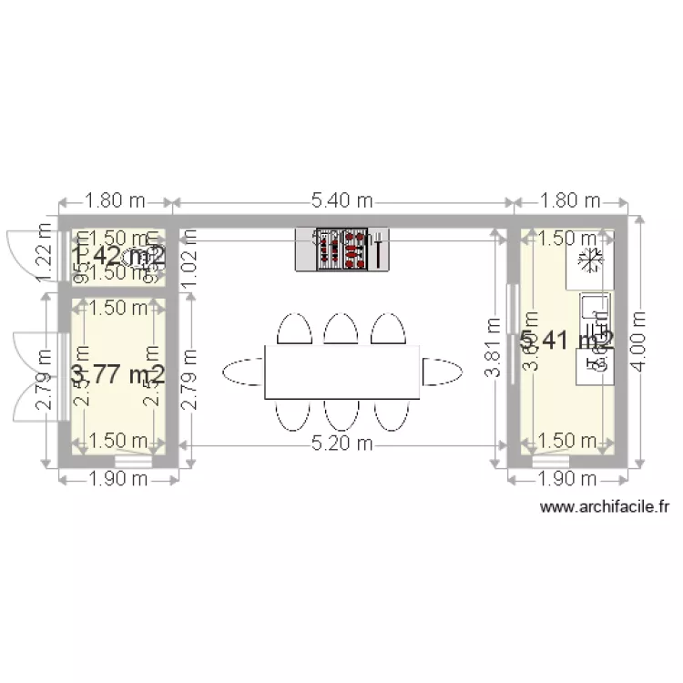 pool house repas. Plan de 