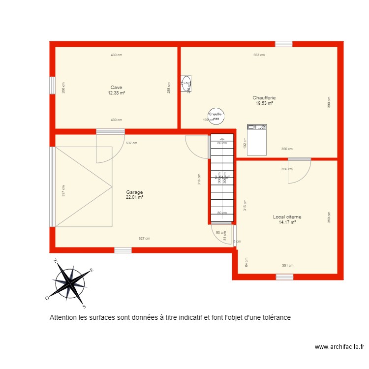 BI 2729 sous sol côté. Plan de 0 pièce et 0 m2