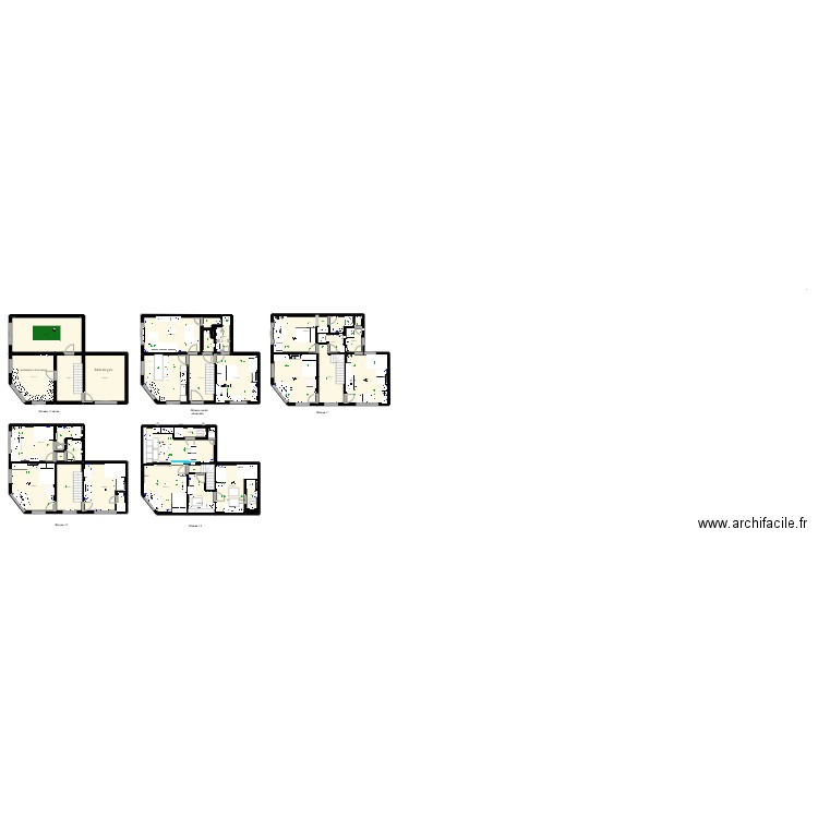 Ryckmans maison Living rez 2022. Plan de 30 pièces et 357 m2