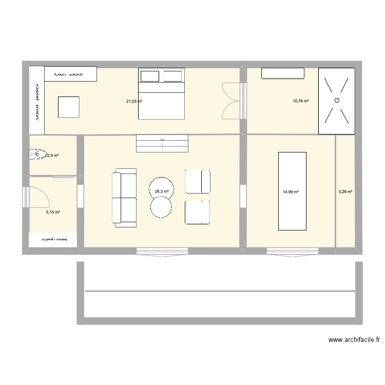 appart parfait . Plan de 0 pièce et 0 m2