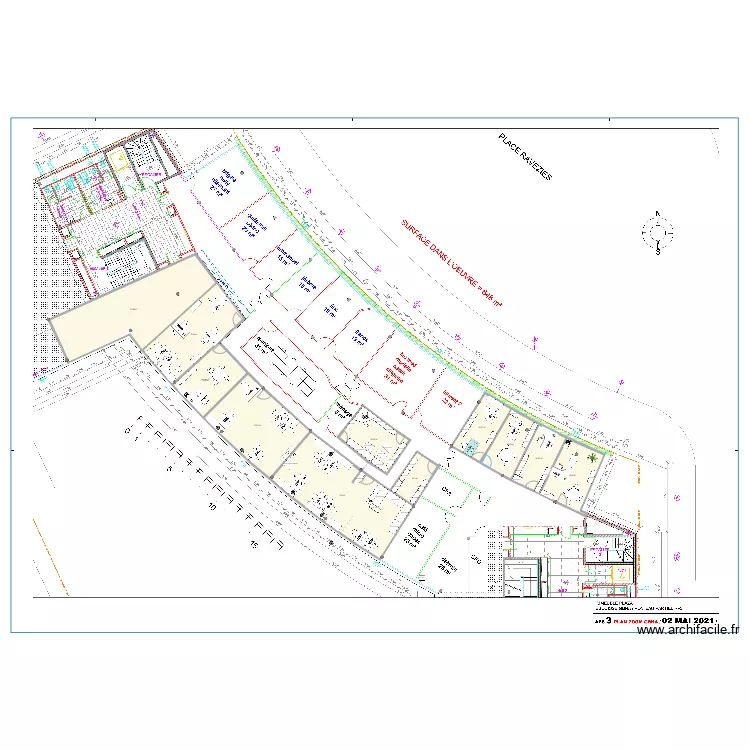 Ravezies v10 porte coupe feu. Plan de 