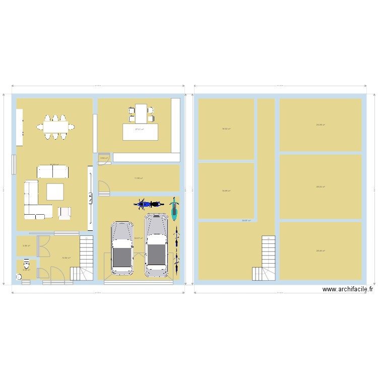 House Semi. Plan de 0 pièce et 0 m2