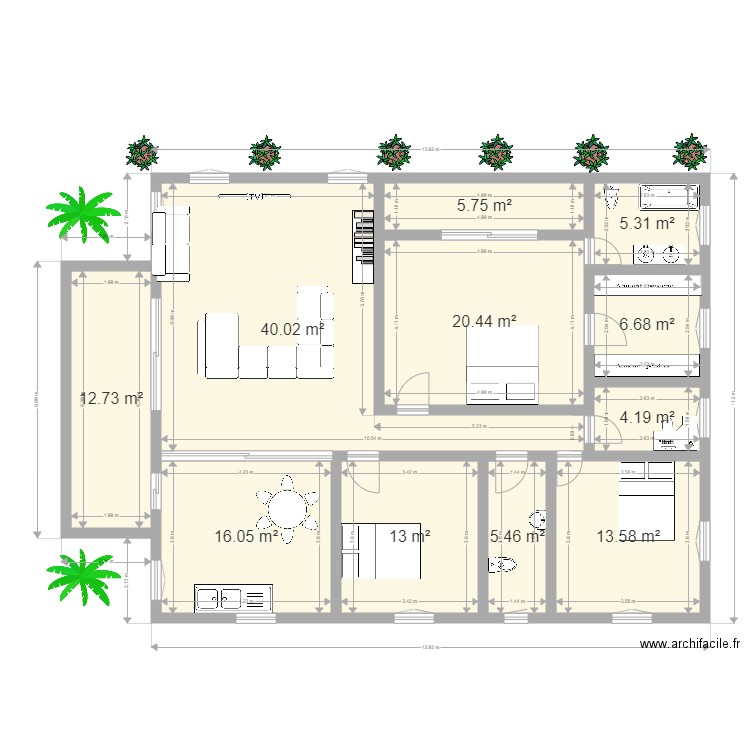 chez moi. Plan de 0 pièce et 0 m2