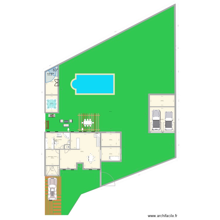 plan modif garage 1. Plan de 0 pièce et 0 m2