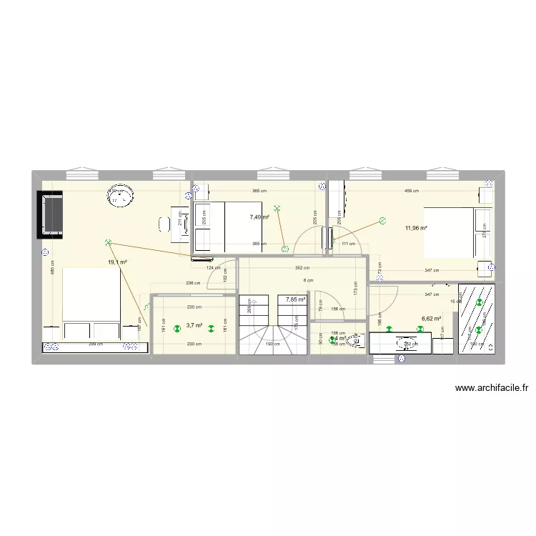 EtageMaisonOption1. Plan de 