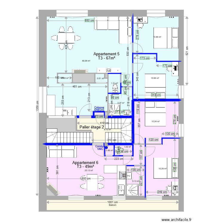 Pasteur Cloison Etage 2. Plan de 0 pièce et 0 m2