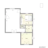 Pallier plan D (6,6 x 4) Chambres d&eacute;cal&eacute;s
