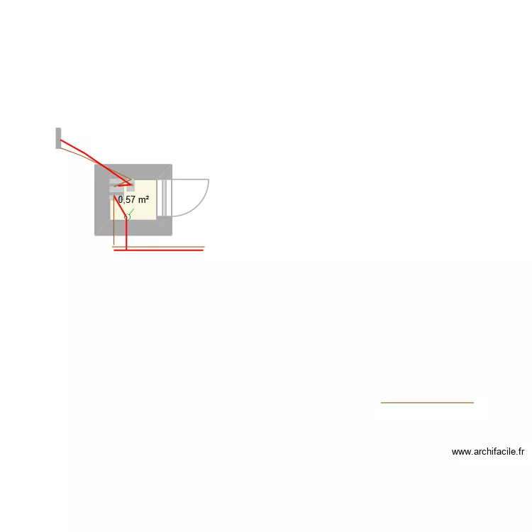 cabine electrique. Plan de 1  et 1 m²