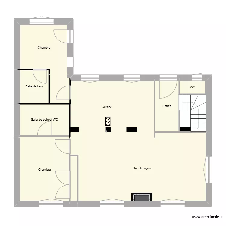 Maison Francheville le bas v3. Plan de 10  et 82 m²