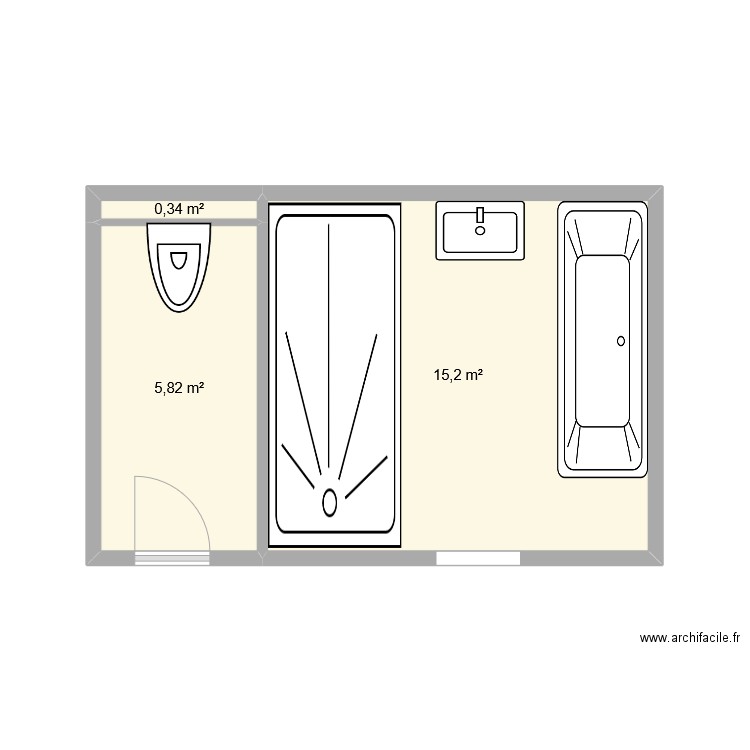 Beaulon. Plan de 3 pièces et 21 m2