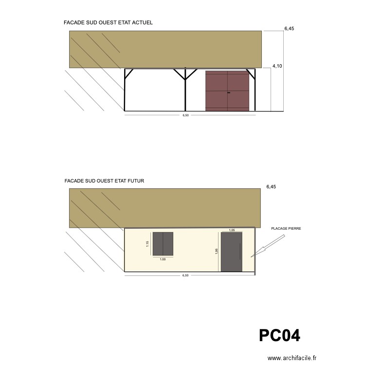 facade devant LL. Plan de 0 pièce et 0 m2