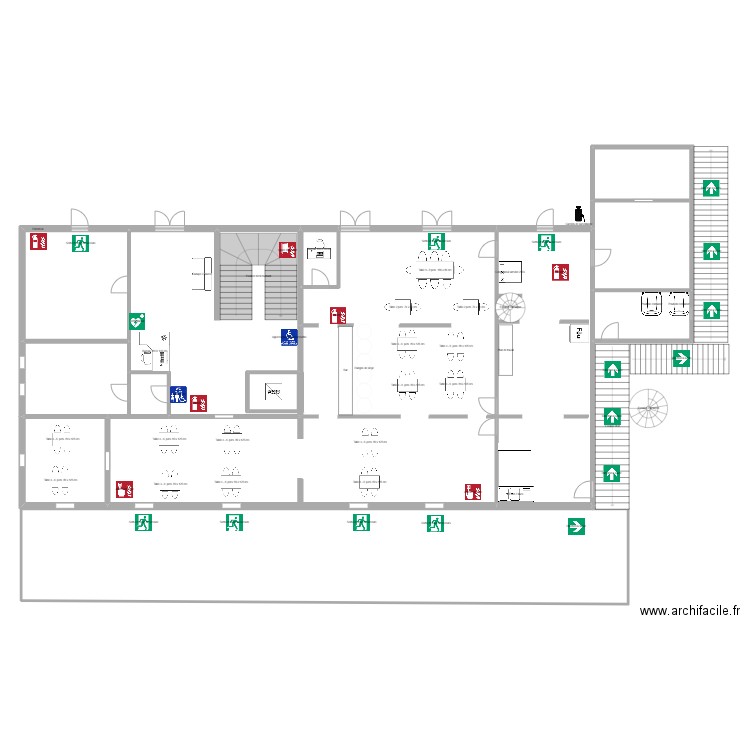 chatel. Plan de 8 pièces et 289 m2