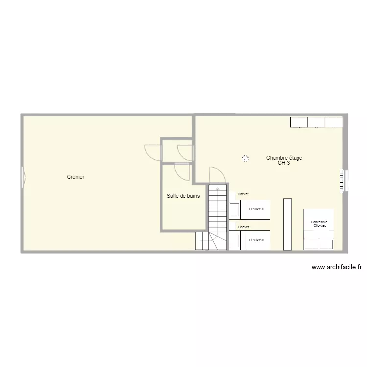 Ch etage Tx. Plan de 