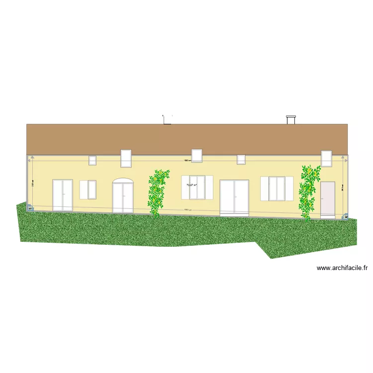 PLAN FACADE SUD APRES JULIE. Plan de PLAN FACADE SUD APRES JULIE. Plan de