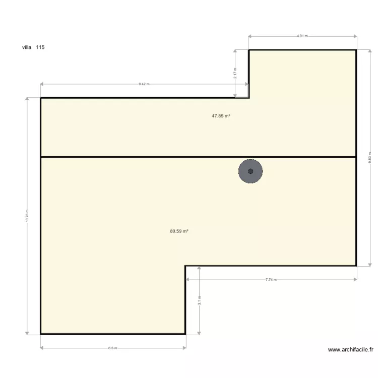 115  villa cci tontouta. Plan de 