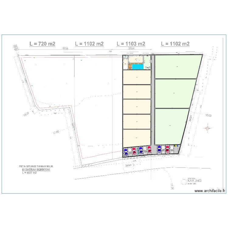 plan tiny. Plan de 28 pièces et 3944 m2