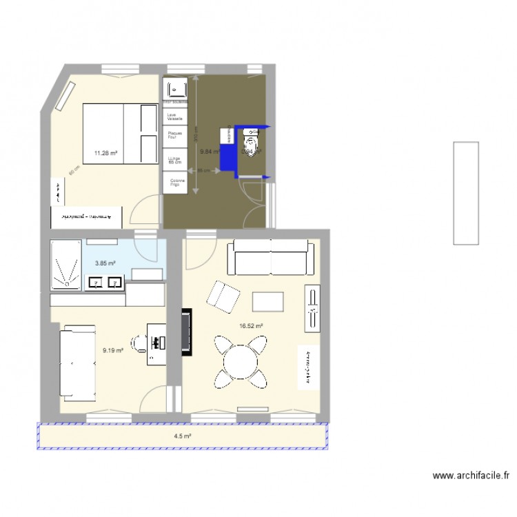 Maubeuge Coin repas. Plan de 0 pièce et 0 m2