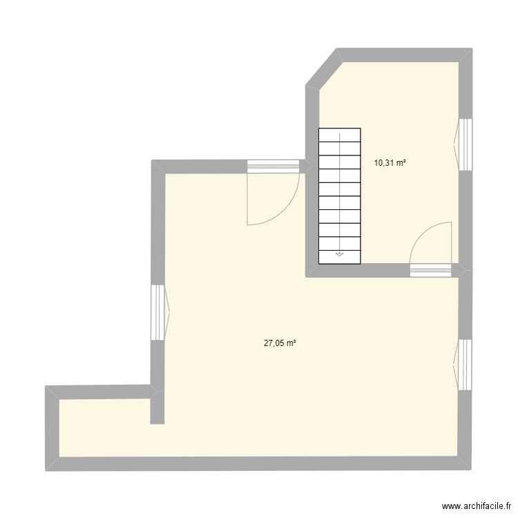 20 LANGEVIN EPERNAY. Plan de 2 pièces et 37 m2