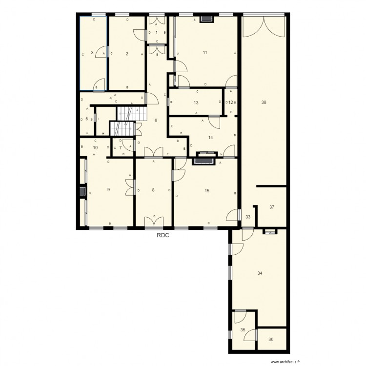 174361 AYNES Plomb. Plan de 0 pièce et 0 m2