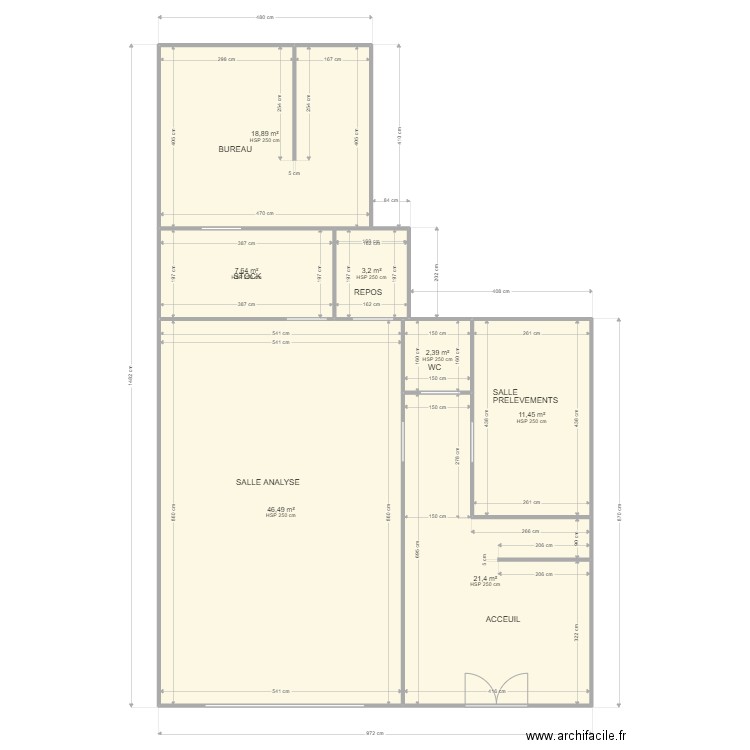 laboratoire ponte leccia. Plan de 7 pièces et 111 m2