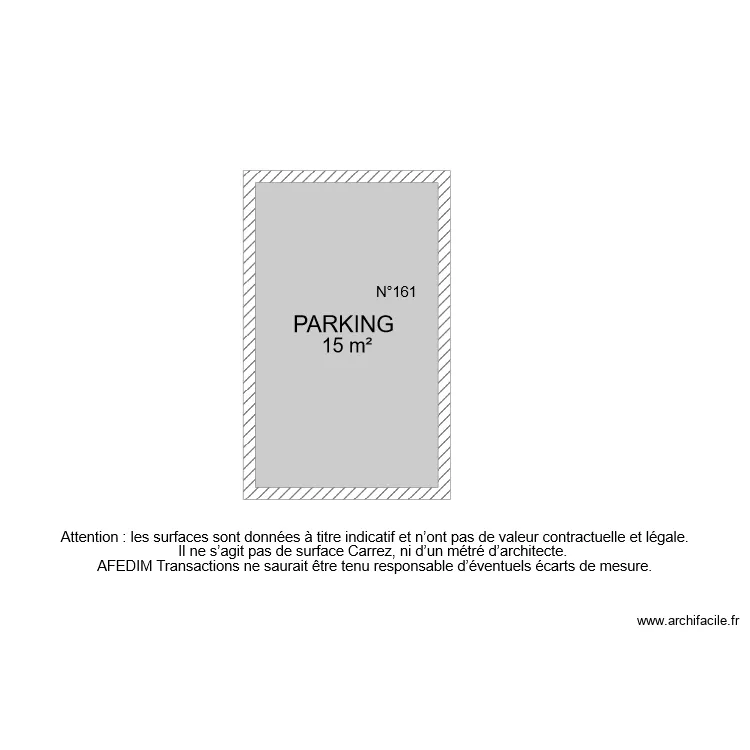 BI 7989 PARKING. Plan de 