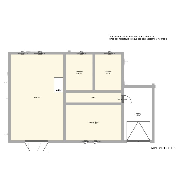 Alves. Plan de 16 pièces et 207 m2