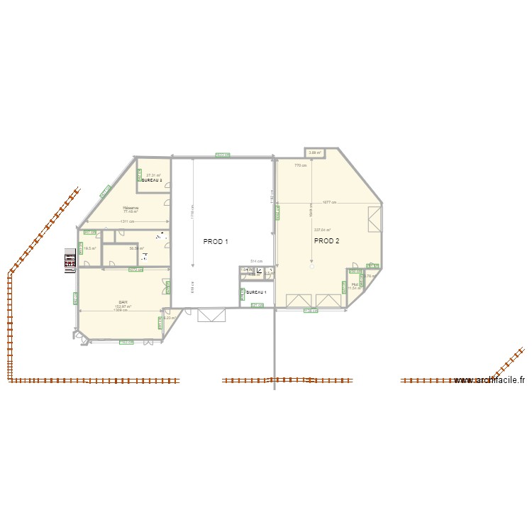 BRASSERIE VIDE. Plan de 0 pièce et 0 m2