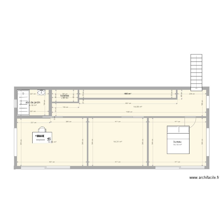 niveau moins un ebauche terminé 4. Plan de 0 pièce et 0 m2