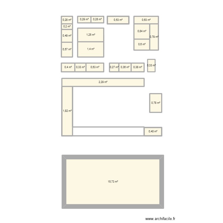 élevage . Plan de 25 pièces et 32 m2