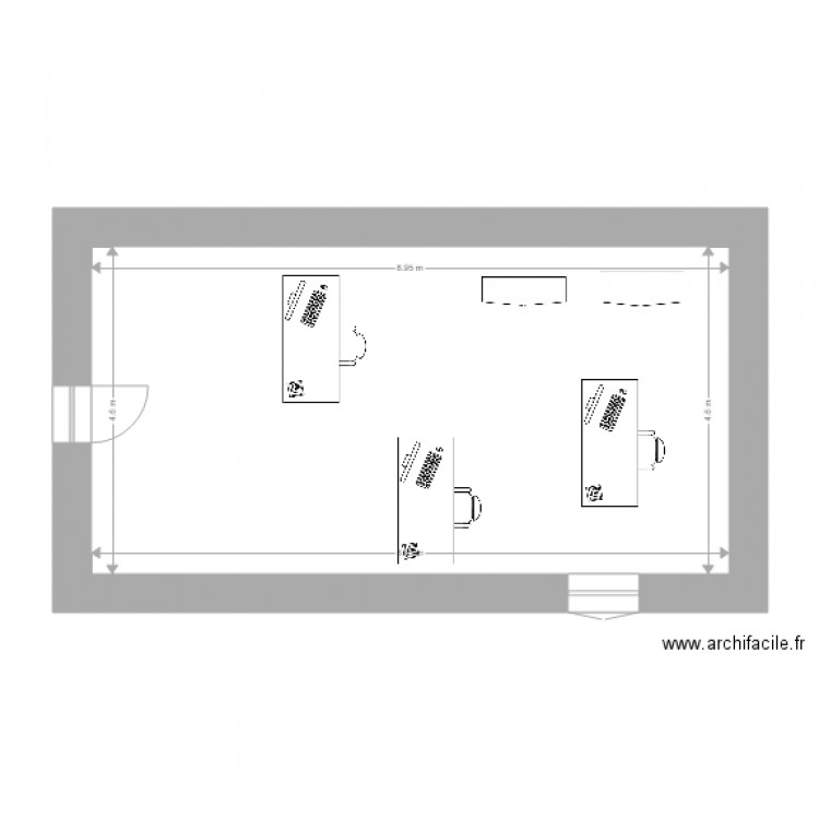 bureau. Plan de 0 pièce et 0 m2