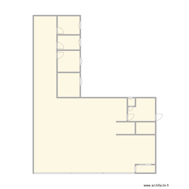 Magasin Audrey Daniel. Plan de 9 pièces et 51 m2