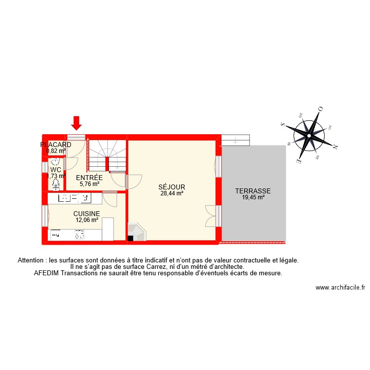 BI 8767 RDC. Plan de 23 pièces et 232 m2