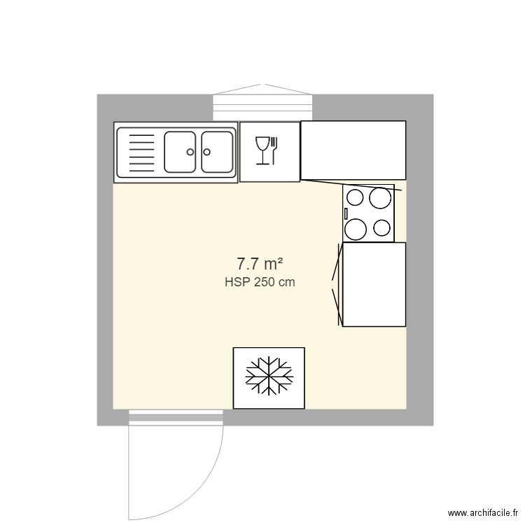 Cuisine Canohès. Plan de 0 pièce et 0 m2